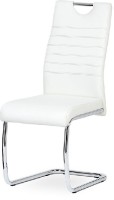 Jídelní židle koženka bílá / chrom DCL-418 WT